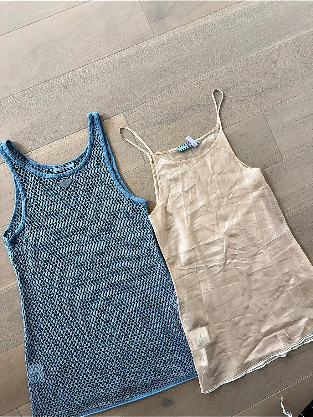 Prada Cotton Crochet Crop dress Blue  with removable slip - Picture 4 of 10